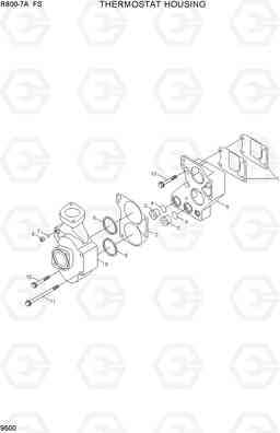 9500 THERMOSTAT HOUSING R800-7A FS, Hyundai