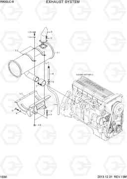 1030 EXHAUST SYSTEM R800LC-9, Hyundai