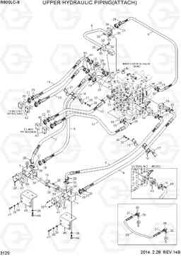 3120 UPPER HYDRAULIC PIPING(ATTACH) R800LC-9, Hyundai