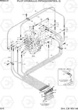3210 PILOT HYDRAULIC PIPING(CONTROL 2) R800LC-9, Hyundai