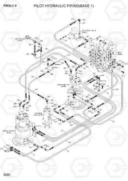 3230 PILOT HYDRAULIC PIPING(BASE 1) R800LC-9, Hyundai