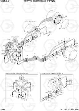 3300 TRAVEL HYDRAULIC PIPING R800LC-9, Hyundai