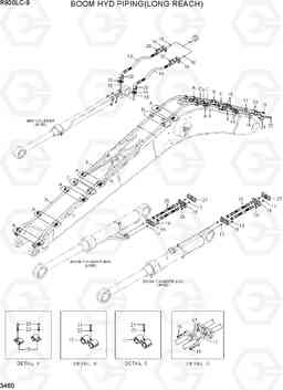 3460 BOOM HYD PIPING(LONG REACH) R800LC-9, Hyundai