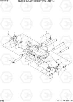 3490 QUICK CLAMP(HOOK TYPE, -#0015) R800LC-9, Hyundai