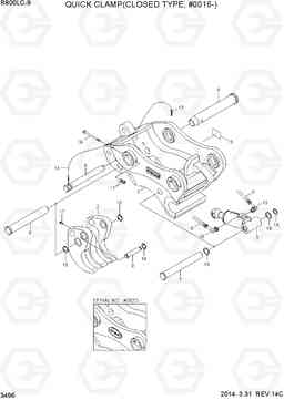 3496 QUICK CLAMP(CLOSE TYPE, #0016-) R800LC-9, Hyundai