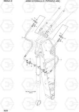 3520 ARM HYDRAULIC PIPING(3.4M) R800LC-9, Hyundai