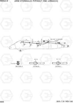 3525 ARM HYDRAULIC PIPING(7.15M, L/REACH) R800LC-9, Hyundai