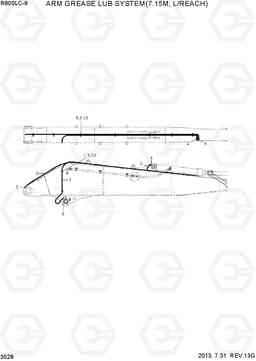 3528 ARM GREASE LUB SYSTEM(7.15M, L/REACH) R800LC-9, Hyundai