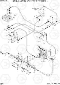 3571 SINGLE ACTING MAIN PIPING KIT(#0010-) R800LC-9, Hyundai