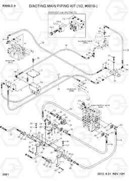 3581 D/ACTING MAIN PIPING KIT(1/2, #0010-) R800LC-9, Hyundai