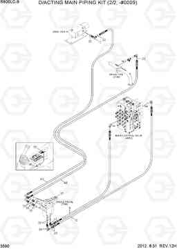 3590 D/ACTING MAIN PIPING KIT(2/2, -#0009) R800LC-9, Hyundai