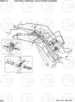 3610 CENTRAL GREASE LUB SYSTEM 2(-#0008) R800LC-9, Hyundai