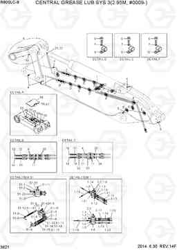 3621 CENTRAL GREASE LUB SYS 3(2.95M, #0009-) R800LC-9, Hyundai