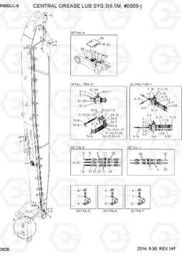 3626 CENTRAL GREASE LUB SYS 3(6.5M, #0009-) R800LC-9, Hyundai