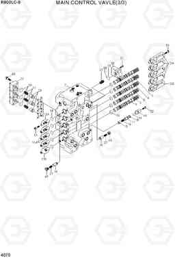 4070 MAIN CONTROL VALVE(3/3, TYPE 1) R800LC-9, Hyundai