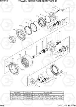 4175 TRAVEL REDUCTION GEAR(TYPE 2) R800LC-9, Hyundai