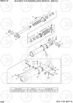 4240 BUCKE TCYLINDER(LONG REACH, -#0012) R800LC-9, Hyundai