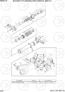 4241 BUCKE TCYLINDER(LONG REACH, #0013-) R800LC-9, Hyundai