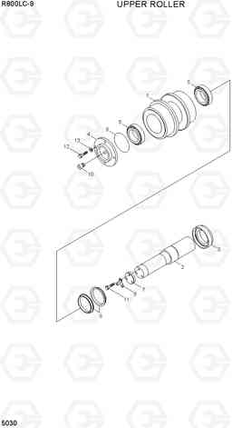 5030 UPPER ROLLER R800LC-9, Hyundai