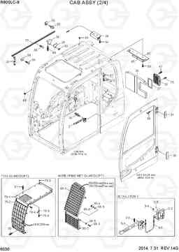 6030 CAB ASSY(2/4) R800LC-9, Hyundai