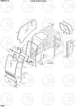 6040 CAB ASSY(3/4) R800LC-9, Hyundai