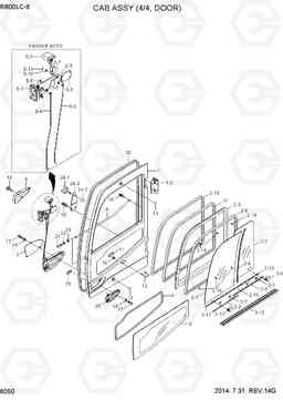 6050 CAB ASSY(4/4, DOOR) R800LC-9, Hyundai