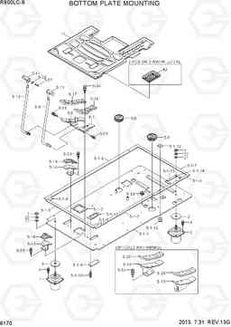 6170 BOTTOM PLATE MOUNTING R800LC-9, Hyundai