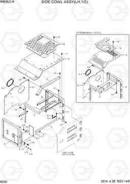 6220 SIDE COWL ASSY(LH, 1/2) R800LC-9, Hyundai