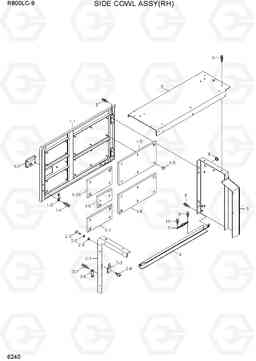 6240 SIDE COWL ASSY(RH) R800LC-9, Hyundai