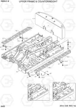 6400 UPPER FRAME & COUNTERWEIGHT R800LC-9, Hyundai