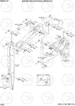 7020 BOOM MOUNTING(L/REACH) R800LC-9, Hyundai