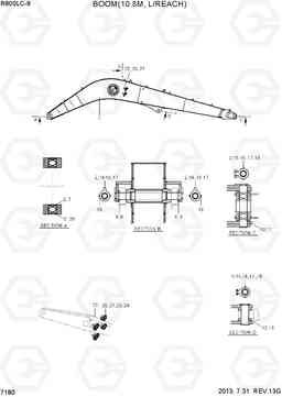 7180 BOOM(10.8M, L/REACH) R800LC-9, Hyundai