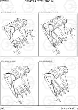 7410 BUCKET(4 TEETH, ROCK) R800LC-9, Hyundai
