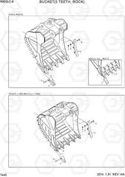 7440 BUCKET(5 TEETH, ROCK) R800LC-9, Hyundai