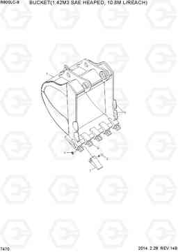 7470 BUCKET(1.42M3 SAE HEAPED, 10.8M L/REACH) R800LC-9, Hyundai