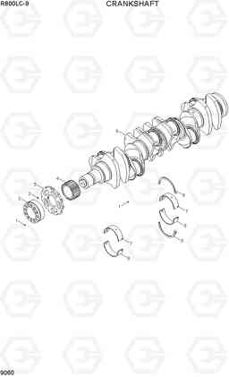 9060 CRANKSHAFT R800LC-9, Hyundai