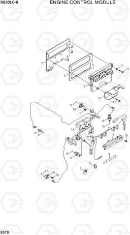 9370 ENGINE CONTROL MODULE R800LC-9, Hyundai