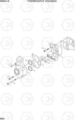 9500 THERMOSTAT HOUSING R800LC-9, Hyundai