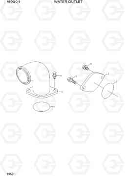 9550 WATER OUTLET R800LC-9, Hyundai