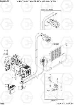 1130 AIR CONDITIONER MOUNTING-CABIN R800LC-7A, Hyundai