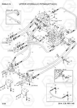 3120 UPPER HYDRAULIC PIPING(ATTACH) R800LC-7A, Hyundai