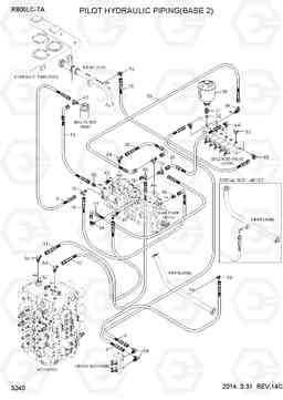 3240 PILOT HYDRAULIC PIPING(BASE 2) R800LC-7A, Hyundai