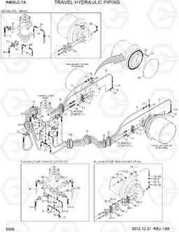 3300 TRAVEL HYDRAULIC PIPING R800LC-7A, Hyundai