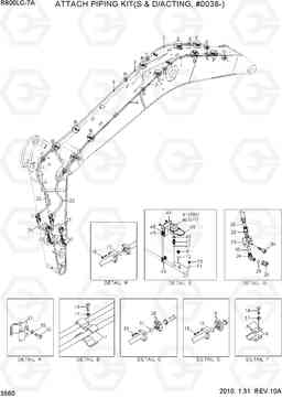 3560 ATTACH PIPING KIT(S&D/ACTING, #0038-) R800LC-7A, Hyundai