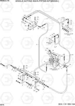 3570 SINGLE ACTING MAIN PIPING KIT(#0038-) R800LC-7A, Hyundai