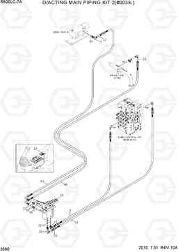 3590 D/ACTING MAIN PIPING KIT(2/2, #0038-) R800LC-7A, Hyundai