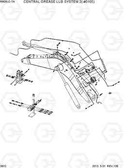 3610 CENTRAL GREASE LUB SYSTEM 2(-#0105) R800LC-7A, Hyundai