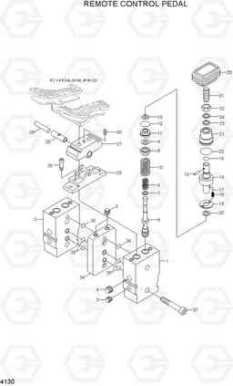 4130 REMOTE CONTROL PEDAL R800LC-7A, Hyundai