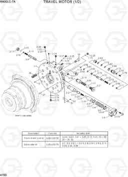 4150 TRAVEL MOTOR(1/2) R800LC-7A, Hyundai