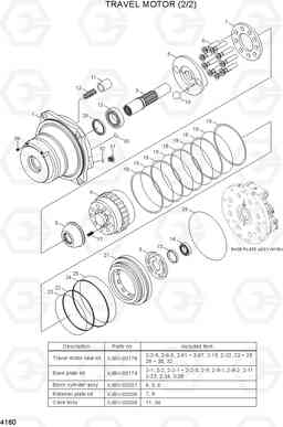 4160 TRAVEL MOTOR(2/2) R800LC-7A, Hyundai